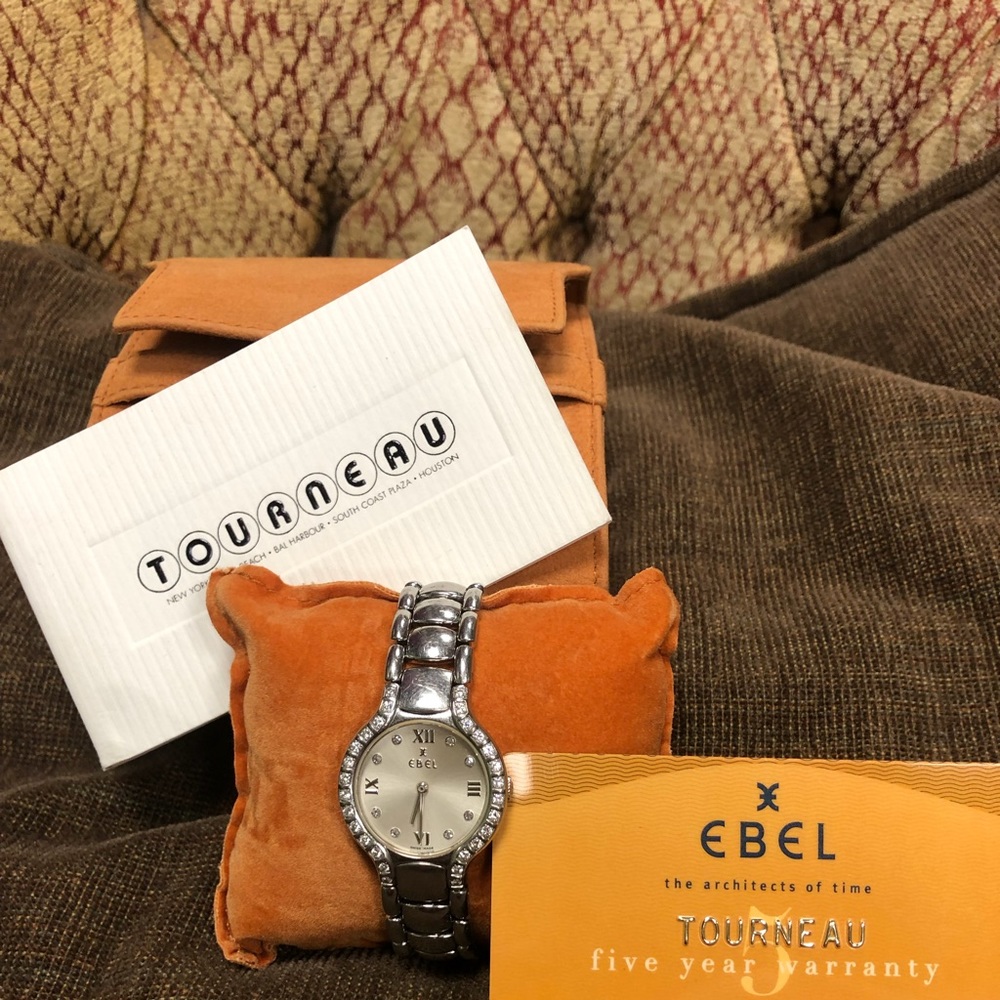 Ebel diamond dial and bezel stainless steel